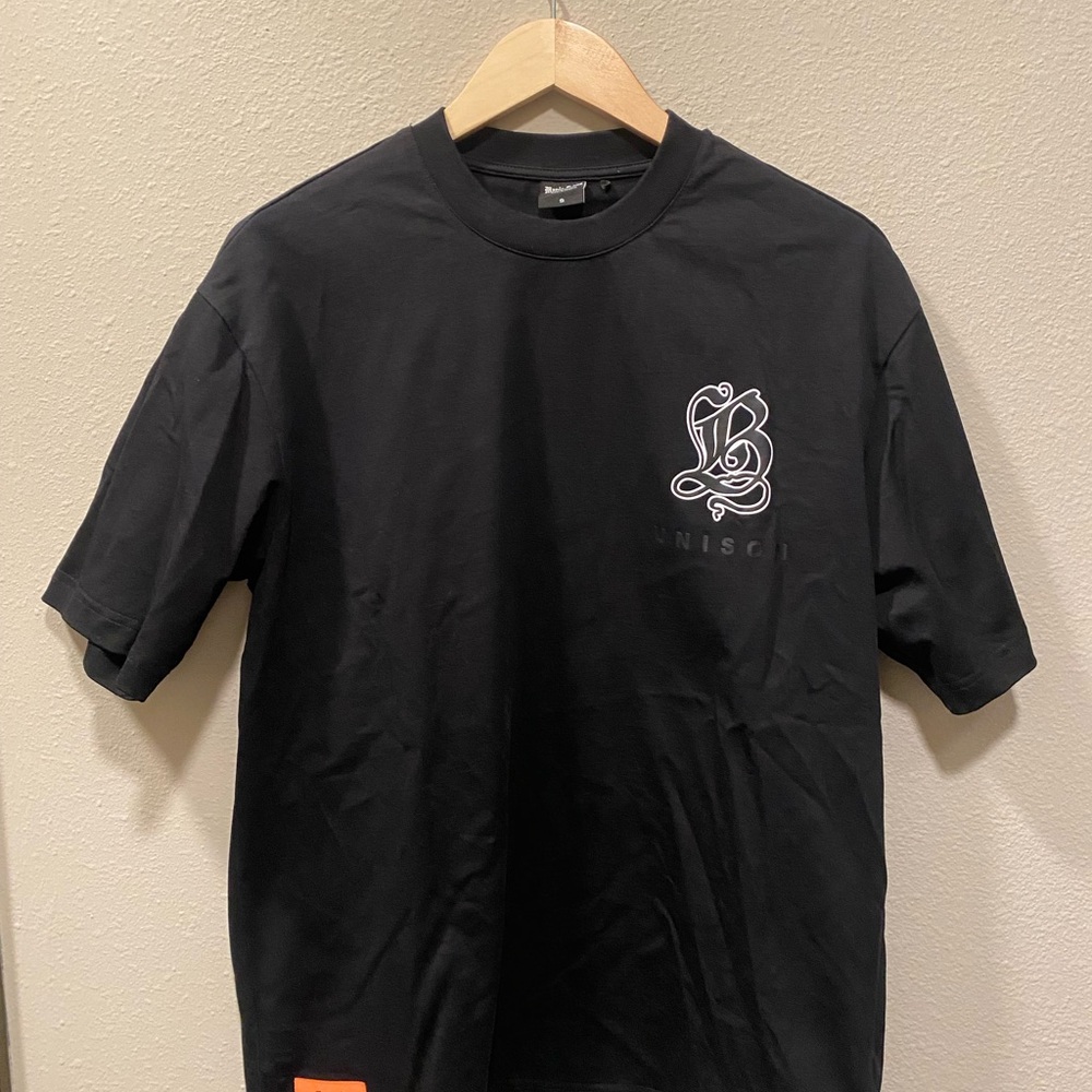 Classic Black Short Sleeve Tee with Logo
